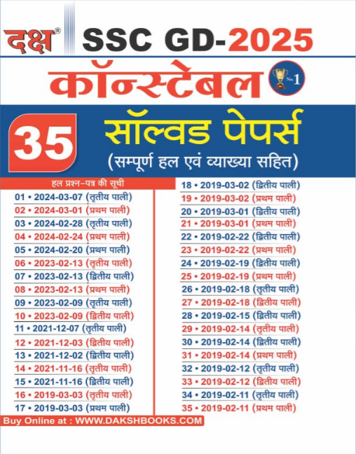 SSC GD Constable 35 Solved Papers