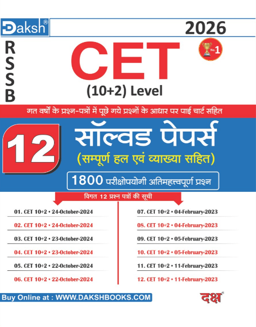 RSSB CET 10+2 2026 12 Solved Paper